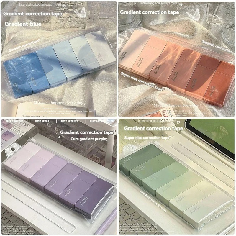 6Pcs Cute Macaron Correction T - Correction Tape Roller review and price